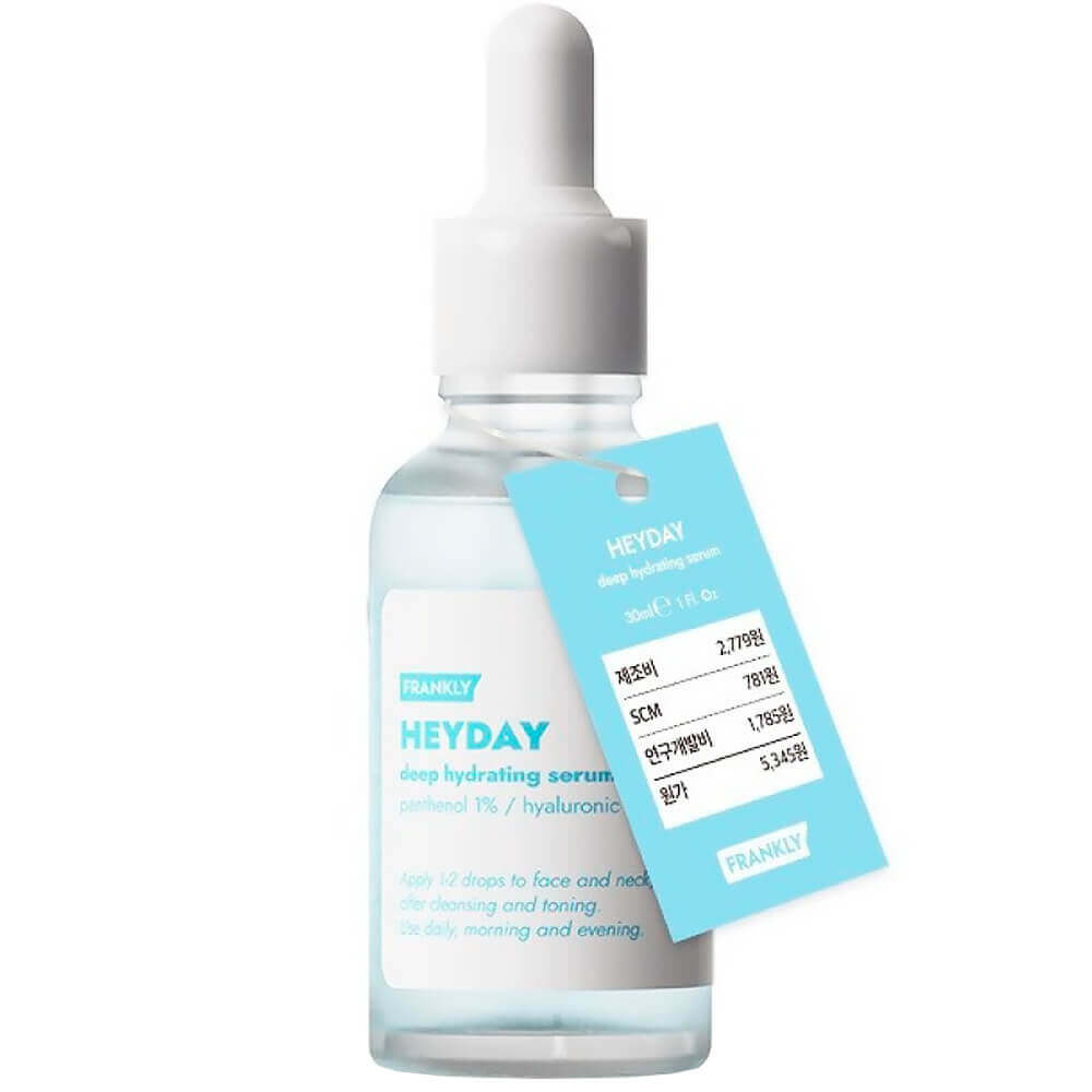 Сыворотка для глубокого увлажнения с 1% пантенола Frankly Heyday Serum
Сыворотка для глубокого увлажнения с 1% пантенола Frankly Heyday Serum