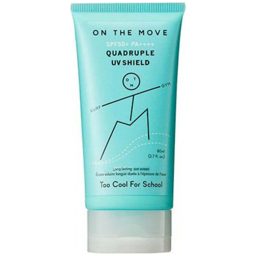 Стойкий солнцезащитный крем Too Cool For School On The Move Quadruple UV Shield SPF50+ PA++++
Стойкий солнцезащитный крем Too Cool For School On The Move Quadruple UV Shield SPF50+ PA++++