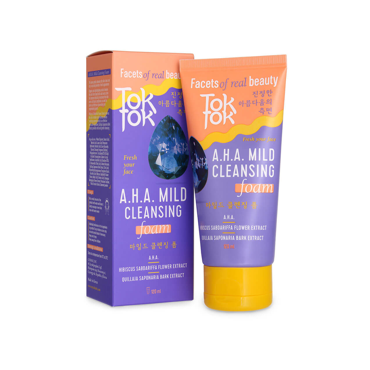Мягкая очищающая пенка для умывания с AHA-кислотами TokTok A.H.A.Mild Cleansing Foam
Мягкая очищающая пенка для умывания с AHA-кислотами TokTok A.H.A.Mild Cleansing Foam