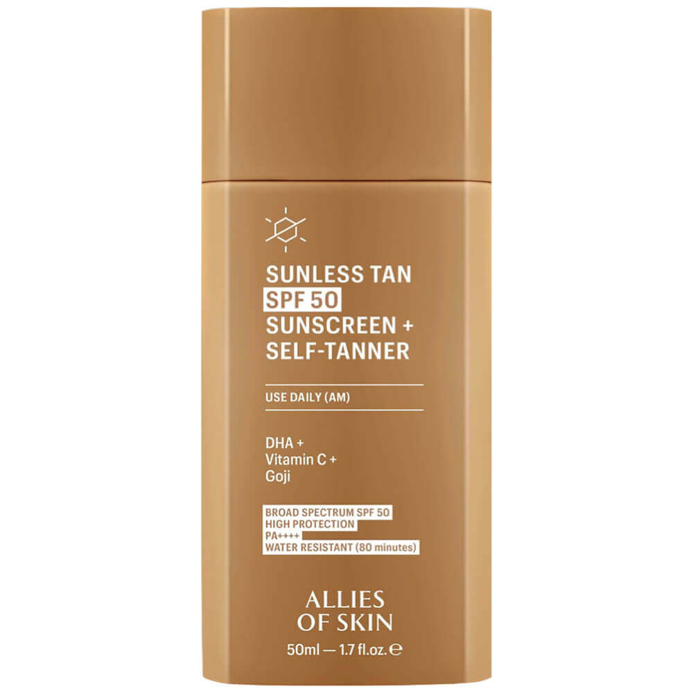 Солнцезащитный крем-автозагар для лица Allies of Skin Sunless Tan SPF50 Sunscreen + Self-Tanner
Солнцезащитный крем-автозагар для лица Allies of Skin Sunless Tan SPF50 Sunscreen + Self-Tanner