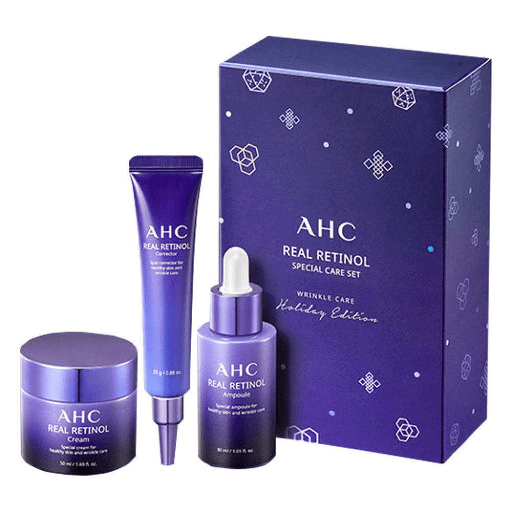 Антивозрастной набор для ухода за кожей с ретинолом AHC Real Retinol Special Care Set
Антивозрастной набор для ухода за кожей с ретинолом AHC Real Retinol Special Care Set