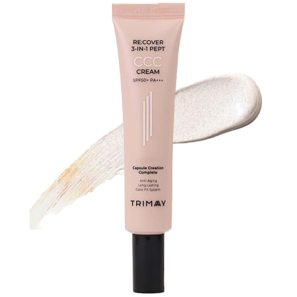Многофункциональный тональный крем с пептидами Trimay Re:cover 3-in-1 Pept CCC Cream SPF50+ PA+++ Light
Многофункциональный тональный крем с пептидами Trimay Re:cover 3-in-1 Pept CCC Cream SPF50+ PA+++ Light