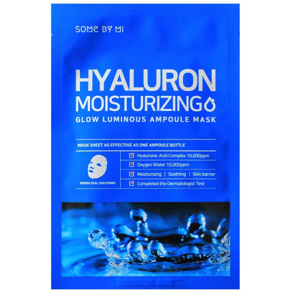 Тканевые маски для сияния кожи Some By Mi Hyaluron Moisturizing Glow Luminous Ampoule Mask