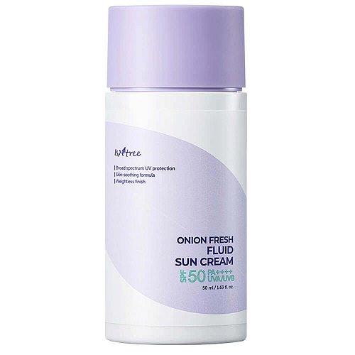 Лёгкое солнцезащитное молочко для проблемной кожи IsNtree Onion Fresh Fluid Sun Cream SPF50 PA++++