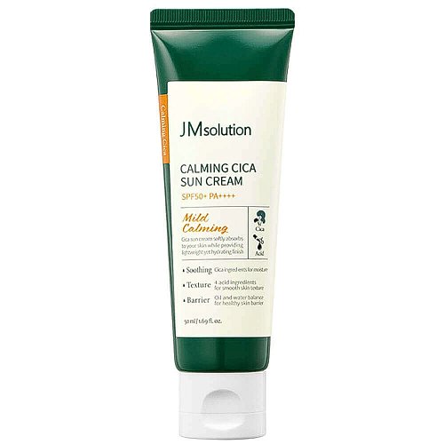 Солнцезащитный крем с центеллой и кислотами JMsolution Calming Cica Sun Cream SPF50+ PA++++
