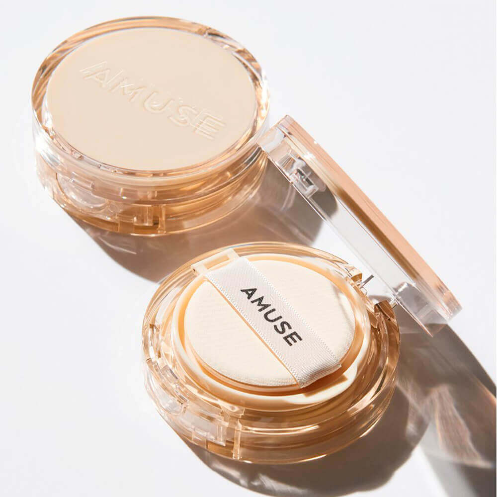 Увлажняющий тональный кушон AMUSE Dew Jelly Vegan Cushion SPF38 PA++