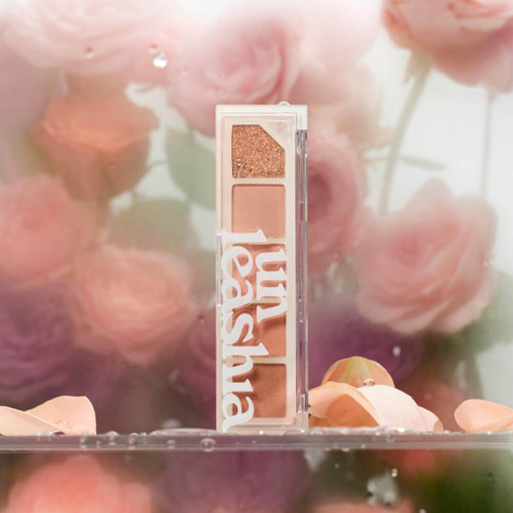 Компактная нюдовая палетка теней для век Unleashia Mood Shower Face Palette