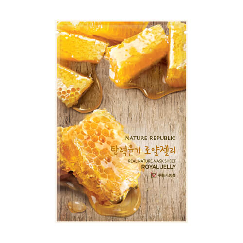 Тканевые маски для лица с органическими экстрактами Nature Republic Real Nature Mask Sheet - С маточным молочком (Royal Jelly)