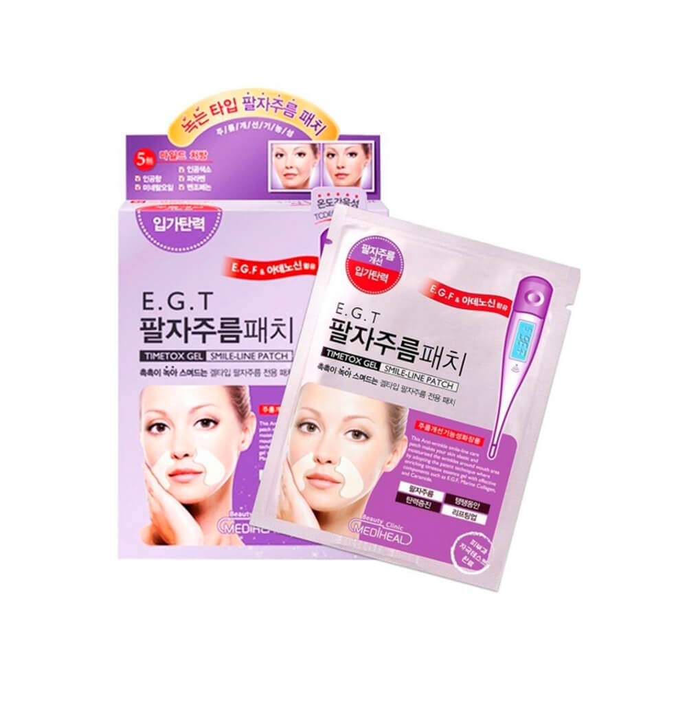 Гидрогелевые патчи для носогубных складок Mediheal E.G.T Timetox Gel Smile line Patch