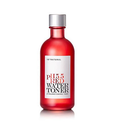 Слабокислотный успокаивающий тонер So Natural 5.5 Red Water Toner 130 мл