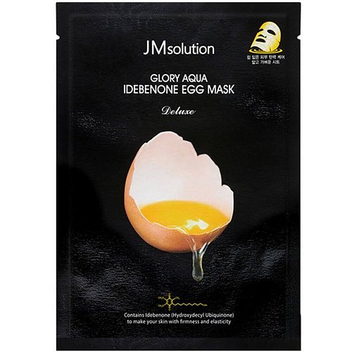 Осветляющая яичная тканевая маска с идебеноном JMsolution Glory Aqua Idebenone Egg Mask 