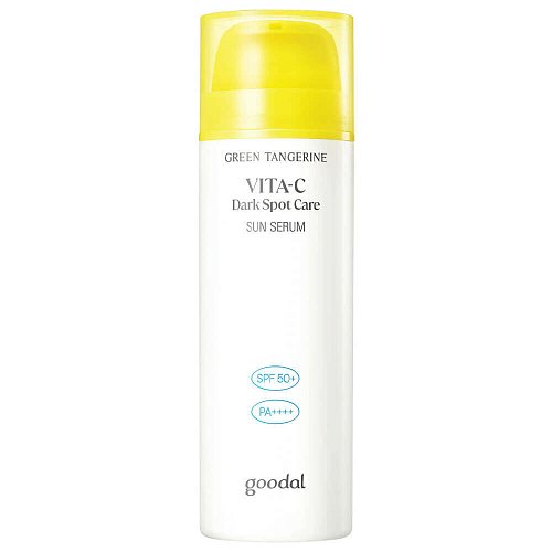 Санскрин от пигментации Goodal Green Tangerine Vita C Dark Spot Care Sun Serum SPF50+ PA++++