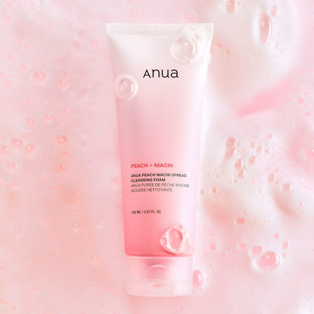 Пенка для умывания с ниацинамидом и персиком Anua Peach Niacin Spread Cleansing Foam