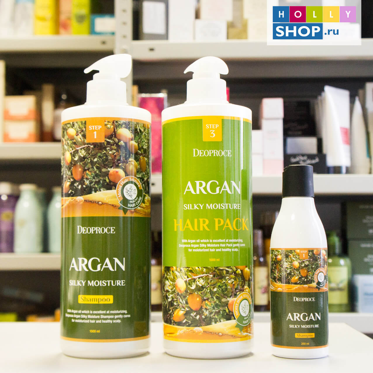 Увлажняющая маска для волос с маслом арганы Deoproce Argan Silky Moisture Hair Pack 