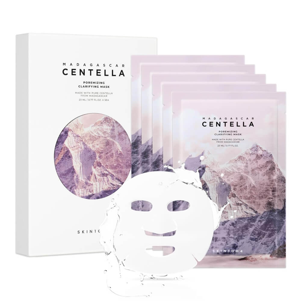 КОРОБКА Тканевая маска для сужения пор SKIN1004 Madagascar Centella Poremizing Clarifying Mask