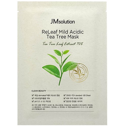 Противовоспалительная маска с чайным деревом JMsolution Releaf Mild Acidic Tea Tree Mask