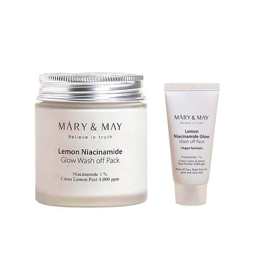 Глиняная маска для сияния кожи Mary&May Lemon Niacinamide Glow Wash Off Pack