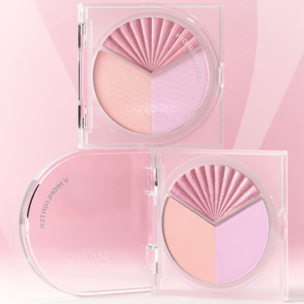 Трёхцветная палетка хайлайтеров Peripera V Highlighter
