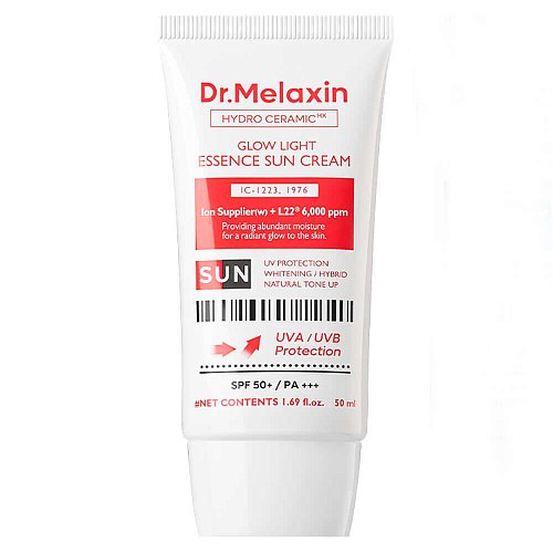 Тонирующий солнцезащитный крем Dr.Melaxin Hydro Ceramic Glow Light Essence Sun Cream SPF50+ PA+++