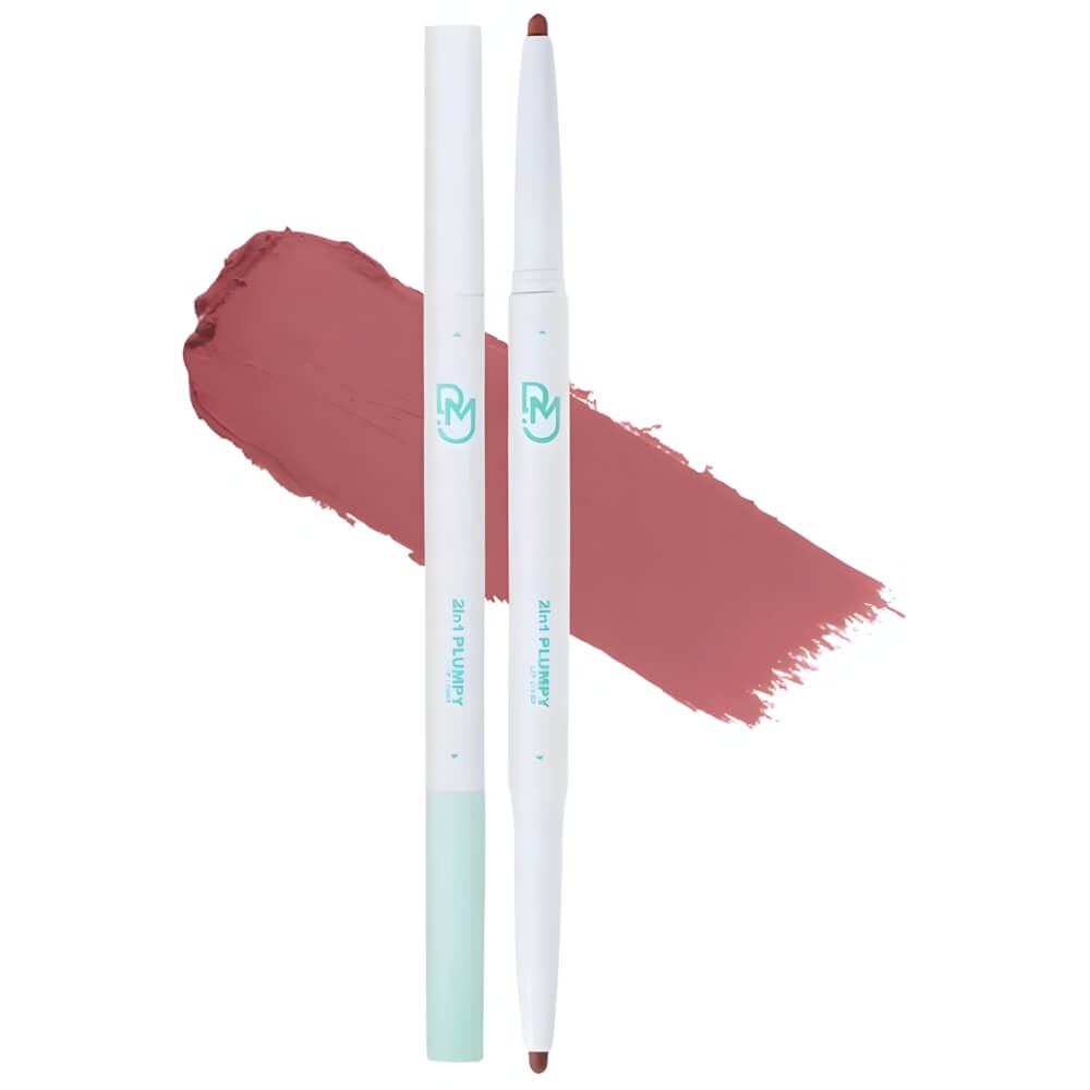 Автоматический двойной карандаш для губ DEARMAY Plumpy Lip Liner P02 Peony Pink