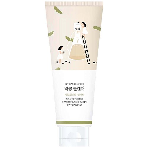 Питательная пенка-скраб для умывания с соей Round Lab Soybean Cleanser