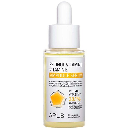 Укрепляющая ампульная сыворотка с ретинолом APLB Retinol Vitamin C Vitamin E Ampoule Serum