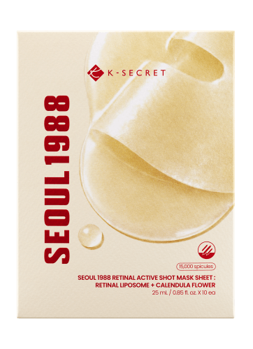Тканевая маска K-SECRET Seoul 1988 Retinal Active Shot Mask Sheet: Retinal Liposome + Calendula Flower