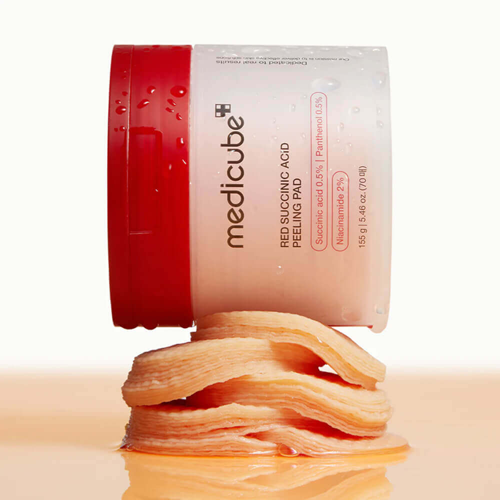 Отшелушивающие пэды с янтарной кислотой medicube Red Succinic Acid Peeling Pad