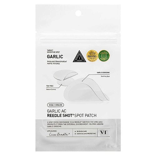 Патчи от постакне с микроиглами и чесноком VT Cosmetics Garlic AC Reedle Shot Spot Patch