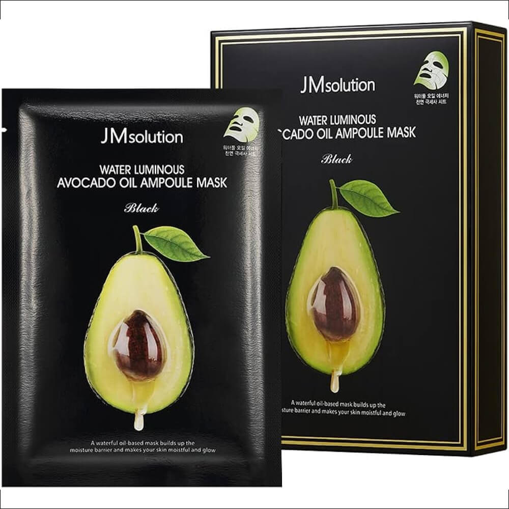 КОРОБКА Питательная ультратонкая маска JMsolution Water Luminous Avocado Oil Ampoule Mask Plus