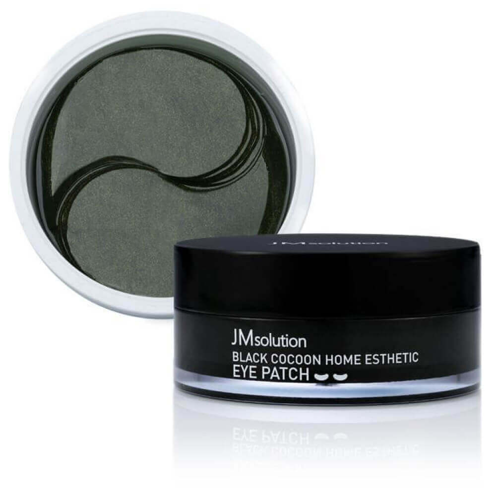 Гидрогелевые патчи с протеинами шёлка и углём JMsolution Black Cocoon Home Esthetic Eye Patch