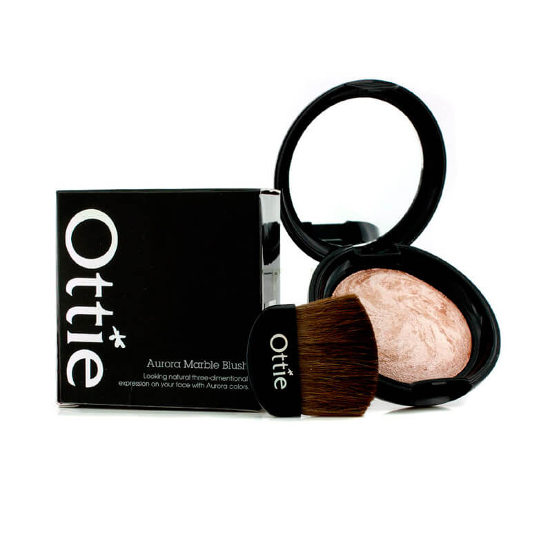 Мраморные запеченные румяна Ottie Marble Blusher - 03. Сияющий коричневый (Glam Brown)