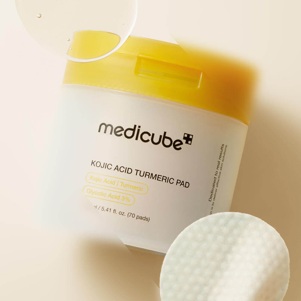Отшелушивающие тонер-пэды с койевой кислотой medicube Kojic Acid Turmeric Pad