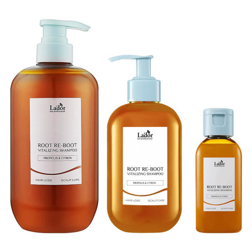Шампунь для сухой кожи головы с прополисом Lador Root Re-Boot Vitalizing Shampoo Propolis & Citron