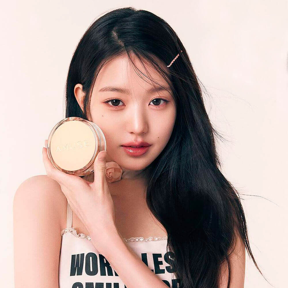 Увлажняющий тональный кушон AMUSE Dew Jelly Vegan Cushion SPF38 PA++