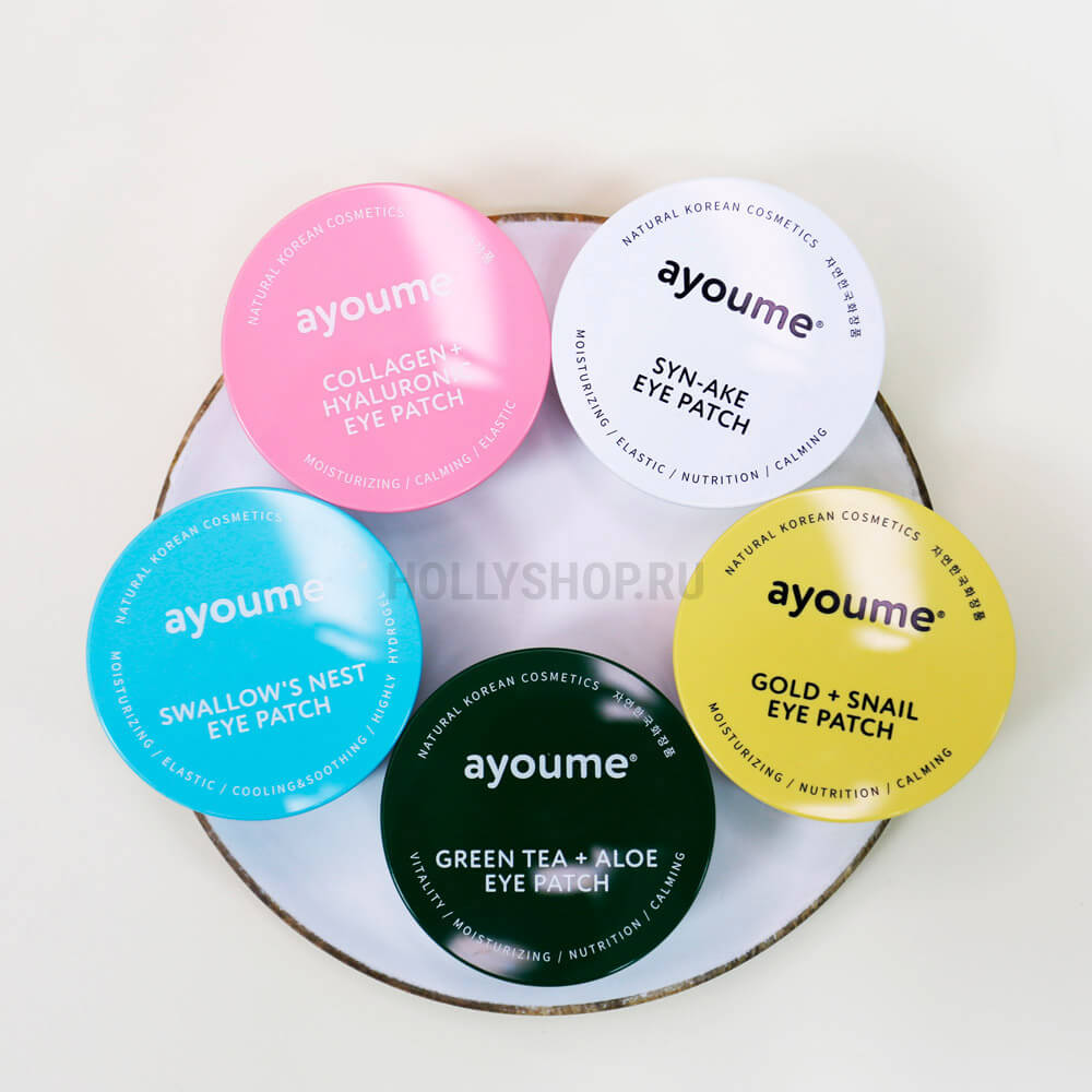 Омолаживающие гидрогелевые патчи с экстрактом ласточкиного гнезда Ayoume Swallow`s Nest Eye Patch
