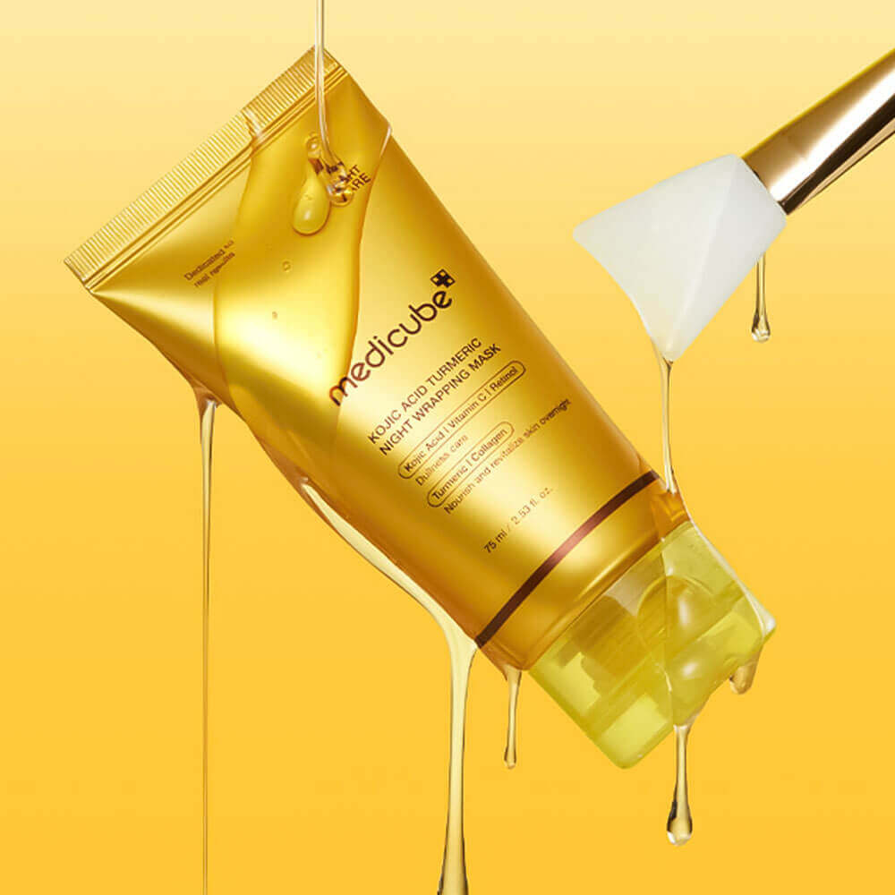 Ночная маска-плёнка с ретинолом и витамином С medicube Kojic Acid Turmeric Night Wrapping Mask
