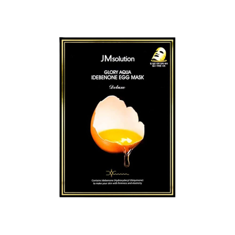 КОРОБКА Осветляющая яичная тканевая маска с идебеноном JMsolution Glory Aqua Idebenone Egg Mask