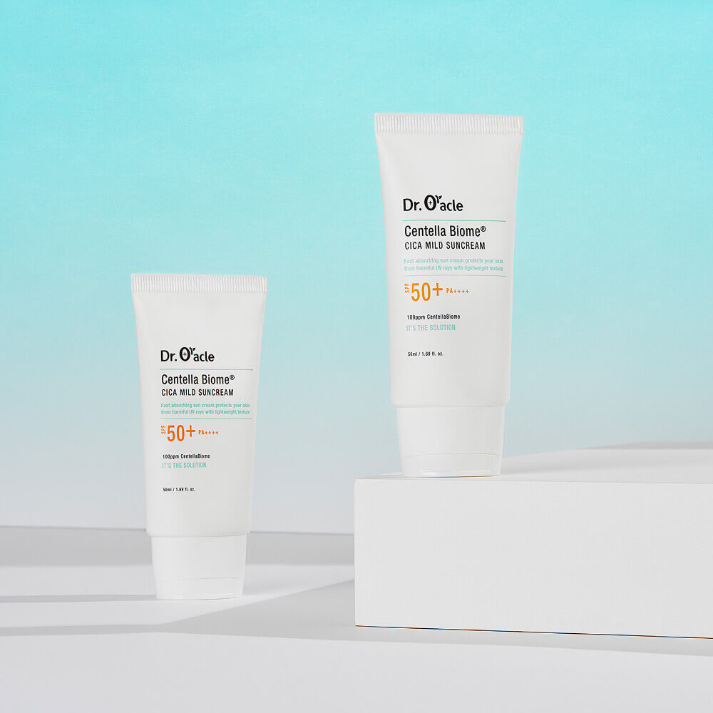Солнцезащитный крем для чувствительной кожи Dr.Oracle Centella Biome Cica Mild Suncream SPF50+ PA++++