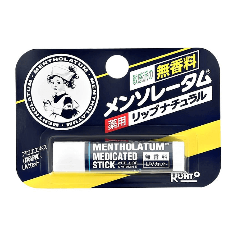 Восстанавливающие бальзамы для губ в стике Mentholatum Medicated Lip Stick - с алоэ и витамином Е