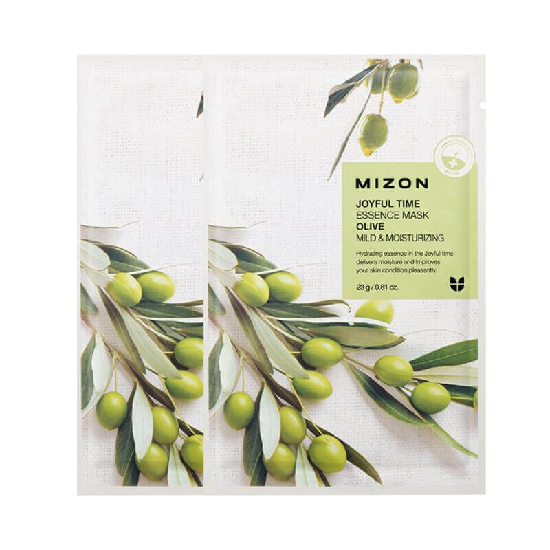 Увлажняющие тканевые маски для лица Mizon Joyful Time Essence Mask - Olive - Олива