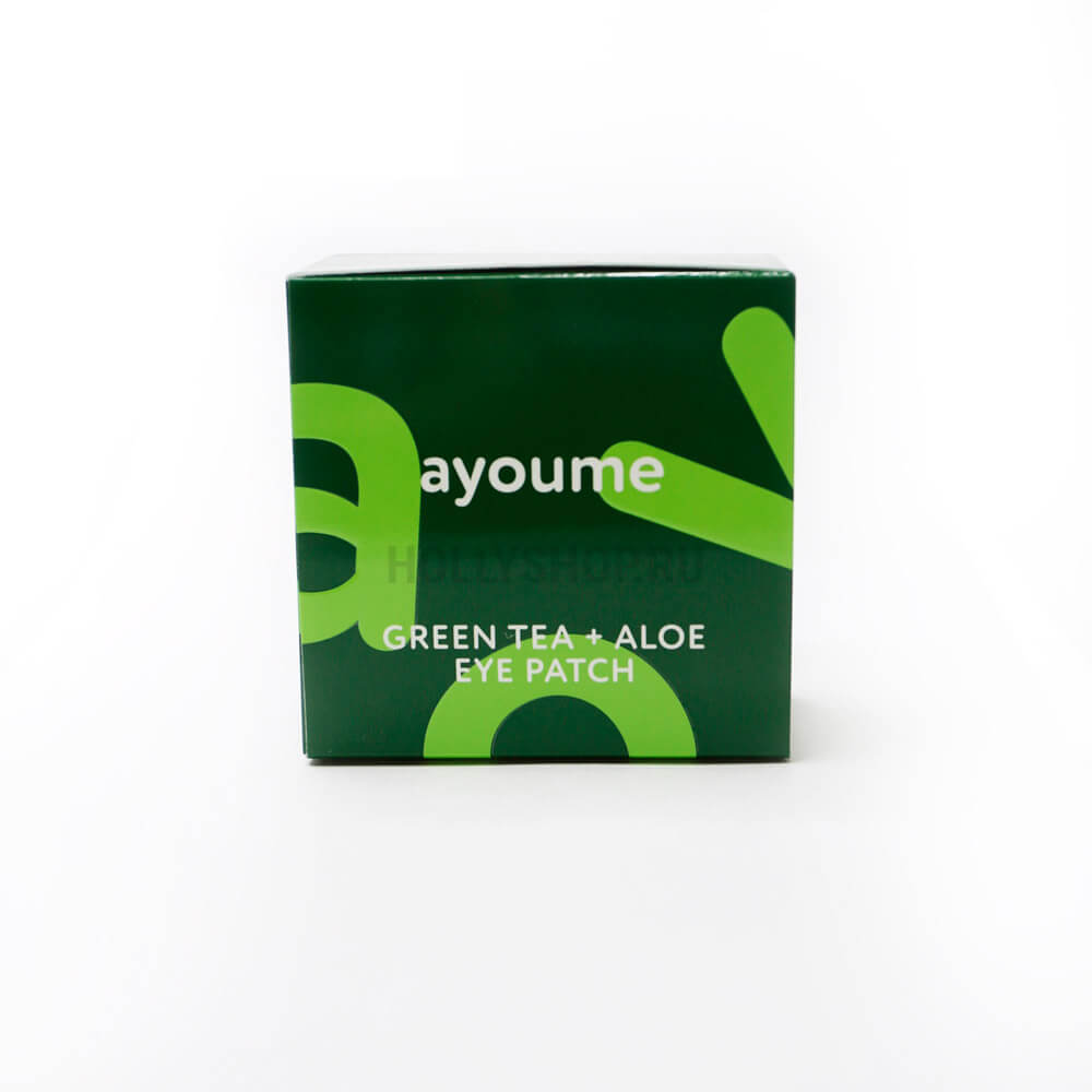 Гидрогелевые патчи с экстрактом алоэ и зеленого чая Ayoume Green Tea + Aloe Eye Patch 