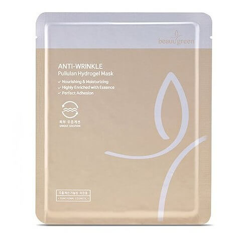 Омолаживающая гидрогелевая маска для упругости кожи Beauugreen Anti-Wrinkle Pullulan Hydrogel Mask