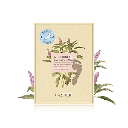 Освежающая маска для стоп с экстрактом мяты The Saem Jungle Foot Treatment Mask