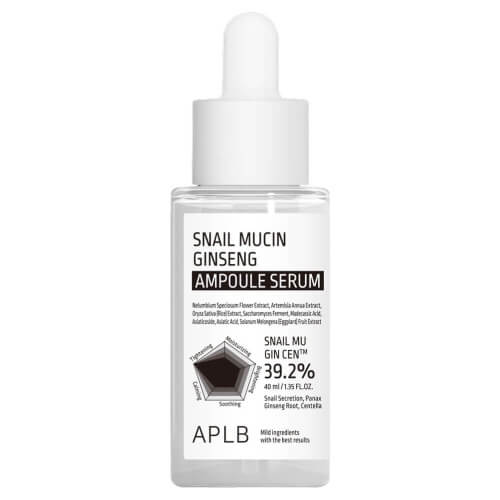 Антивозрастная ампульная сыворотка с женьшенем APLB Snail Mucin Ginseng Ampoule Serum