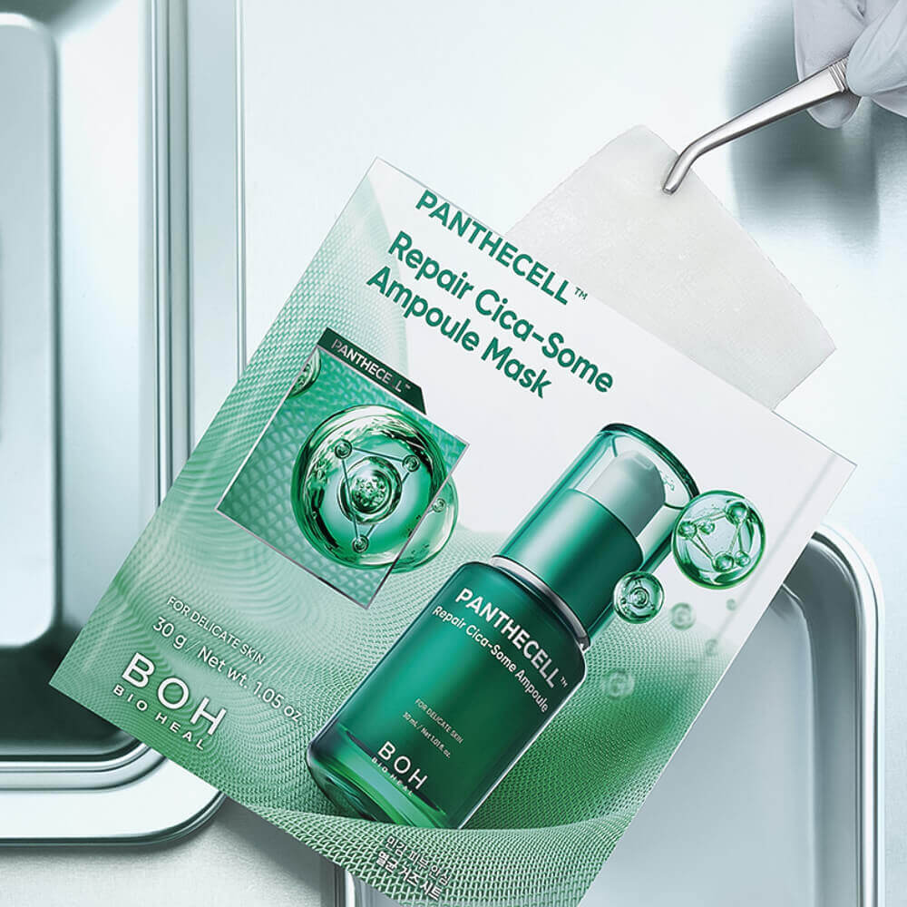 Восстанавливающая маска с пантенолом BIOHEAL BOH Panthecell Repair Cica-Some Ampoule Mask