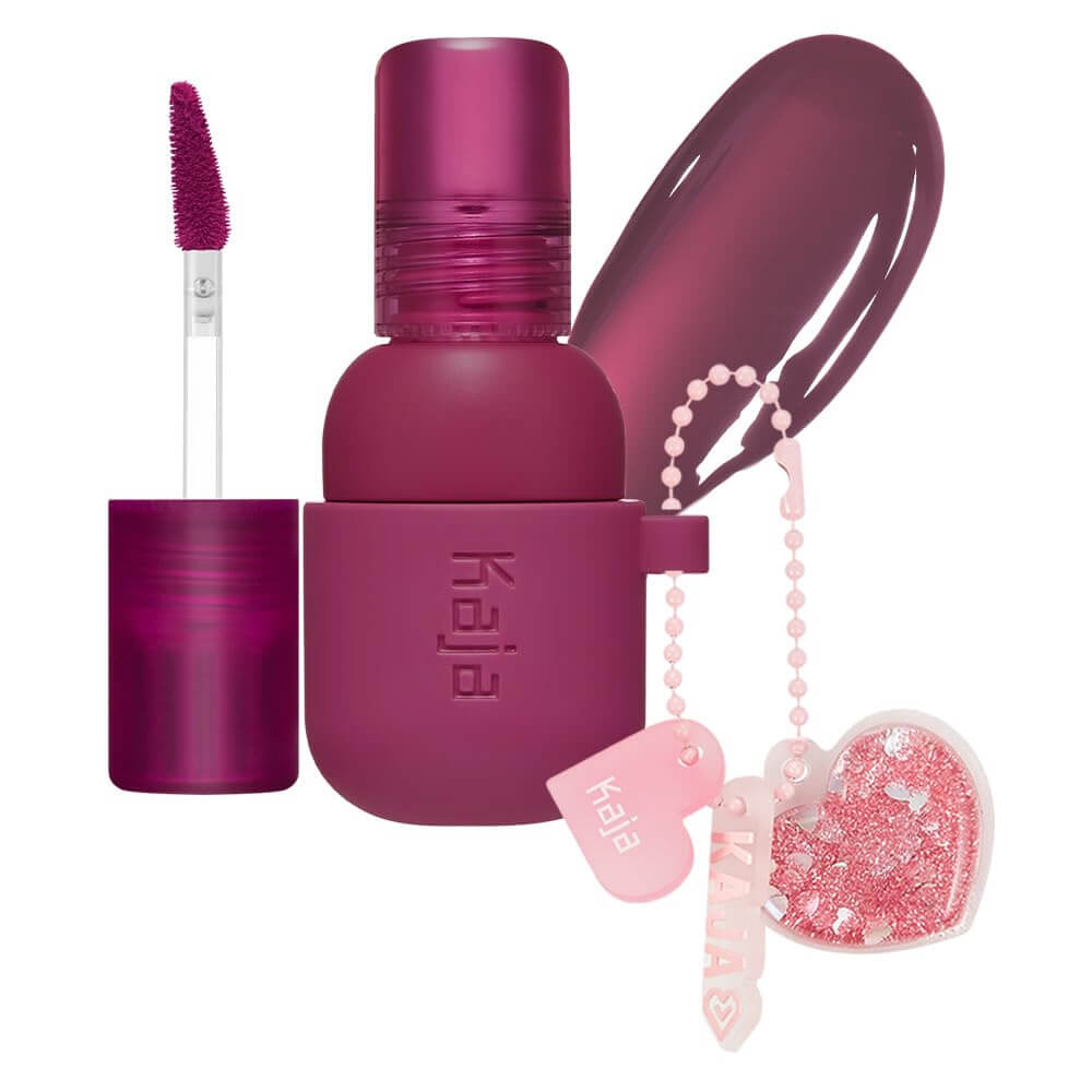 Бальзам для макияжа губ и щёк Kaja Jelly Charm Glazed Lip Stain & Blush With Keychain 03 Berry Colada