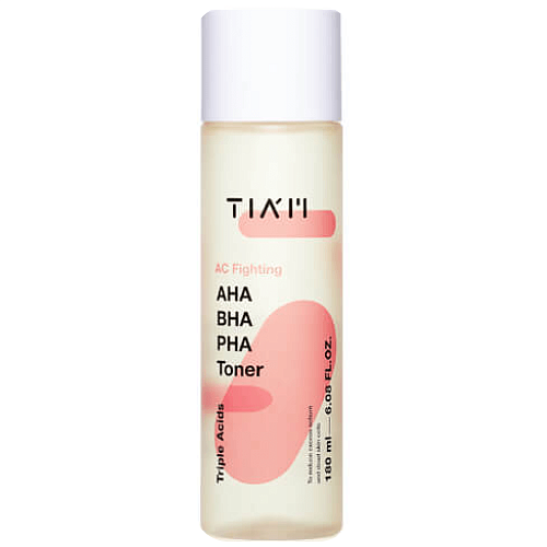Очищающий кислотный тонер для проблемной кожи TIAM AC Fighting AHA BHA PHA Toner 
