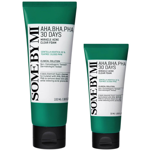 Очищающая пенка для проблемной кожи Some By Mi AHA-BHA-PHA 30 Days Miracle Acne Clear Foam