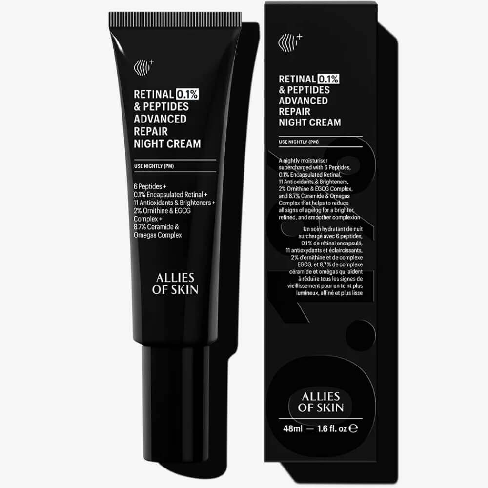 Интенсивный ночной крем с ретиналем Allies of Skin Retinal 0,1%&Peptides Advanced Repair Night Cream